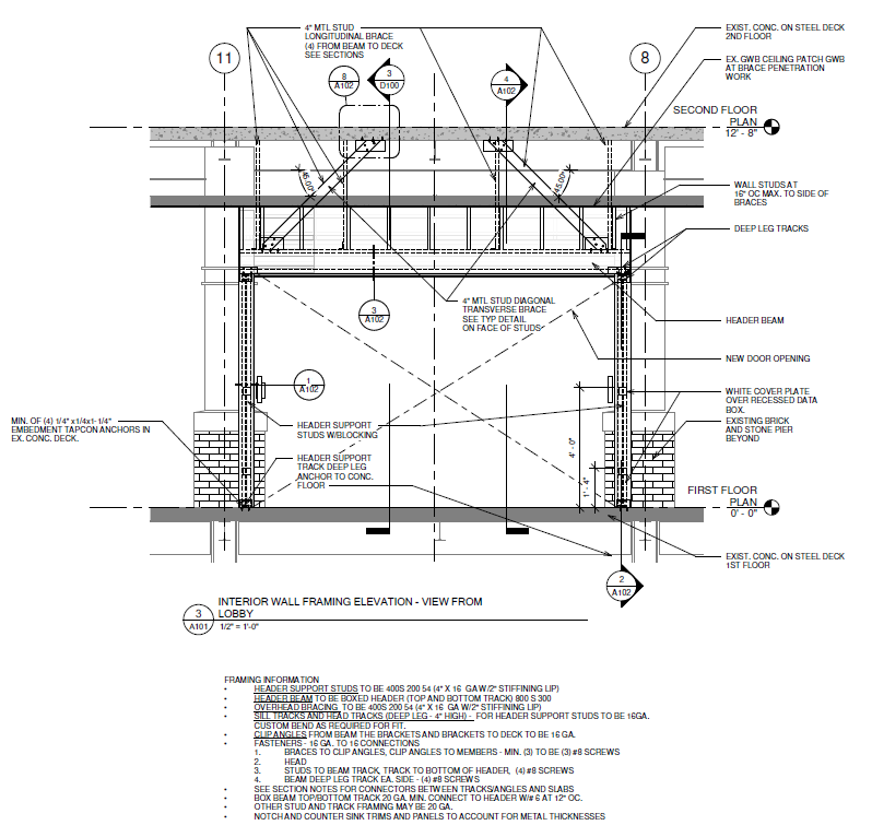 VVMH-Vestibule-Framing-Elevation