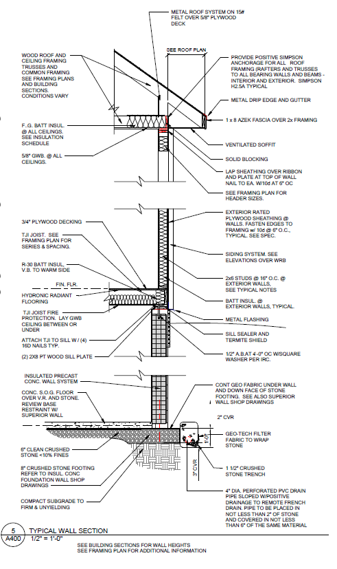 Residence 3Bed 2Bath - Wall Section